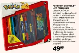Bog & idé Pokémon skrivæsæt med penalhus tilbud