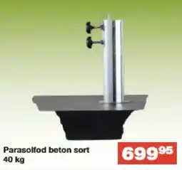 Bauhaus Parasolfod beton sort 40 kg tilbud