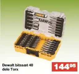 Bauhaus Dewalt bitssæt 40 dele Torx tilbud