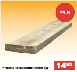 Bauhaus Frøslev terrassebrædder fyr tilbud