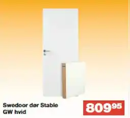 Bauhaus Swedoor dør Stable GW hvid tilbud