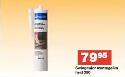 Bauhaus Swingcolor montagelim hvid 290 tilbud