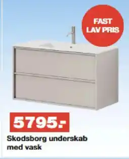 Bauhaus Skodsborg underskab med vask tilbud