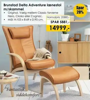 Erling - Christensen Brunstad Delta Adventure Lænestol M/Skammel tilbud