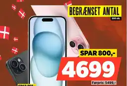 Power iPhone 15 128 GB Hovedkamera med 48 MP. tilbud