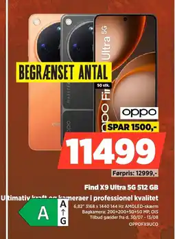 Power Oppo Find X9 Ultra 5G 512 GB Ultimativ kraft og kameraer i professionel kvalitet tilbud