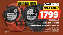 Power Garmin Instinct 2X Solar GPS Ultra holdbart, uovertruffen batteritid tilbud