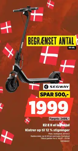 Power Segway E2 E II el løbehjul Klatrer op til 12 % stigninger tilbud