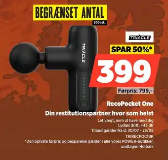 Power Triacle RecoPocket One Din restitutionspartner hvor som helst tilbud