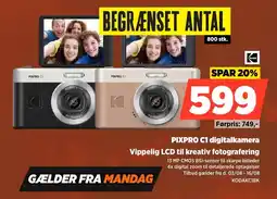 Power PIXPRO C1 digitalkamera Vippelig LCD til kreativ fotografering tilbud