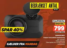 Power Garmin DASHCAM MINI 3 Fungerer med praktisk stemmestyring tilbud