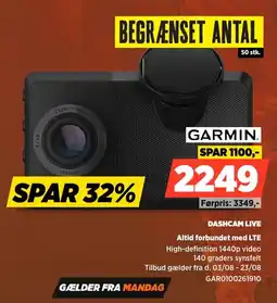 Power Garmin DASHCAM LIVE Altid forbundet med LTE tilbud