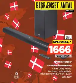 Power Jbl 3.1 kanal soundbar Forbedret stemmeklaring tilbud
