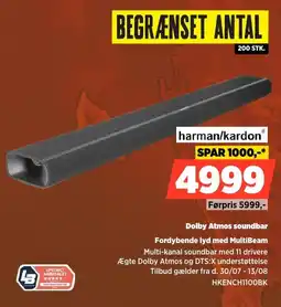 Power Harman/kardon Dolby Atmos soundbar Fordybende lyd med MultiBeam tilbud