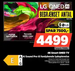 Power Lg 4K Smart QNED TV AI Sound Pro til fordybende lydoplevelse tilbud