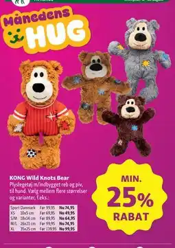 Maxi Zoo KONG Wild Knots Bear tilbud