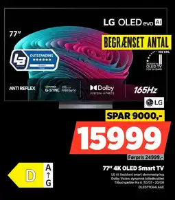 Power Lg 77" 4K OLED Smart TV tilbud