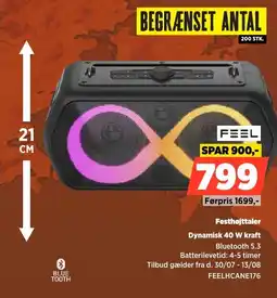 Power Feel Festhøjttaler Dynamisk 40 W kraft tilbud