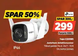 Power Tp-link Tapo C320WS Justerbare detektionszoner tilbud