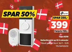 Power Tp-link Tapo D210 Batterilevetid op til 6 måneder tilbud