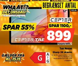 Power Cepter Tab Nexus Sharp 2K skærm tilbud