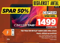 Power Cepter Tab Titan 128 GB 12,6" tablet (inkl. folio cover) Slank, stilfuld og kraftfuld tilbud