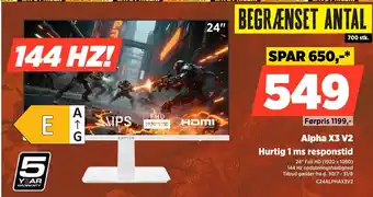 Power Alpha X3 V2 Hurtig 1 ms responstid tilbud