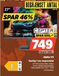 Power cepter Alpha V3 Hurtig 1 ms responstid tilbud