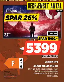 Power Lenovo Legion Pro 4K QD-OLED 240 Hz tilbud