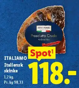 Lidl Italiensk skinke (Prosciutto Crudo) tilbud