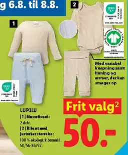 Lidl Musselinsæt (2 dele) tilbud