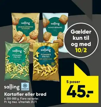 Bilka Kartofler eller brød tilbud