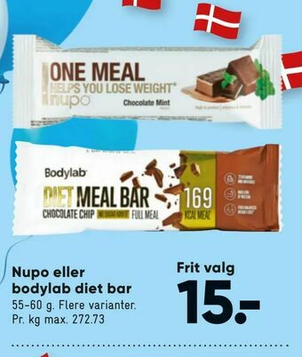 Bilka Nupo eller bodylab diet bar tilbud