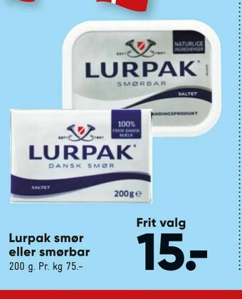 Bilka Lurpak smør eller smørbar tilbud