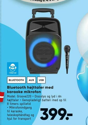 Bilka Bluetooth højttaler med karaoke mikrofon tilbud