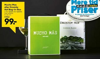 Bilka Mucho Mas eller Drostdy Hof Bag-in-Box tilbud