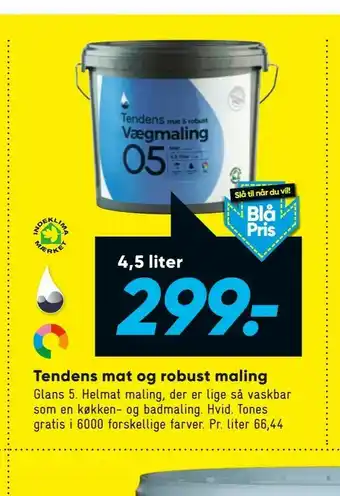 Bilka Tendens mat og robust maling tilbud