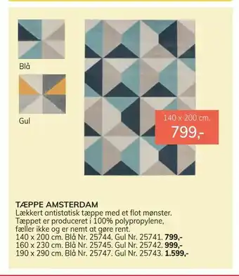Daells Bolighus Tæppe amsterdam tilbud