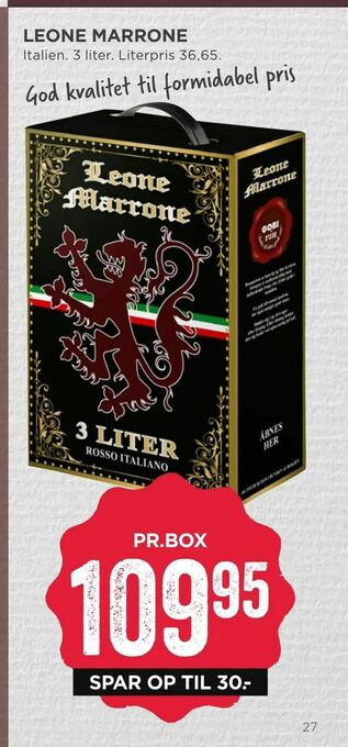 MENY Leone Marrone tilbud