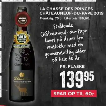 MENY La chasse des princes châteauneuf-du-pape 2019 tilbud
