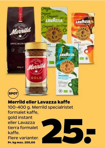 Netto Merrild eller Lavazza kaffe tilbud