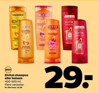 Netto Elvital shampoo eller balsam tilbud