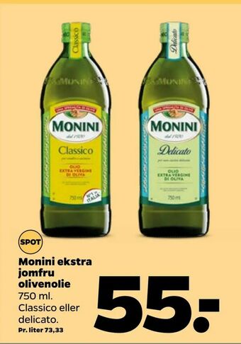 Netto Monini ekstra jomfru olivenolie tilbud