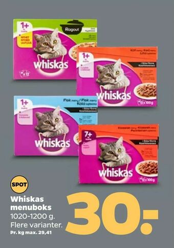 Netto Whiskas menuboks tilbud