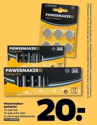 Netto Powermaker batterier tilbud