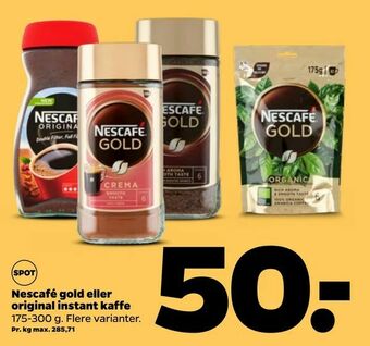 Netto Nescafé gold eller original instant kaffe tilbud