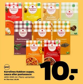Netto Karolines Køkken suppe, sauce eller pastasauce tilbud