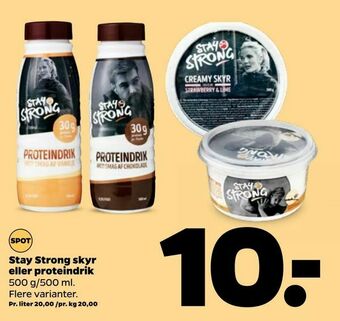Netto Stay Strong skyr eller proteindrik tilbud