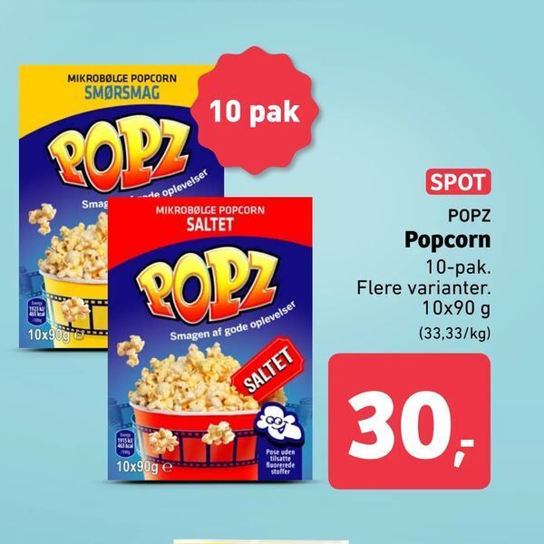 Popcorn tilbud hos ALDI