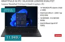 CBC Lenovo ThinkPad T14 Gen 6 (Intel) Copilot+ PC tilbud